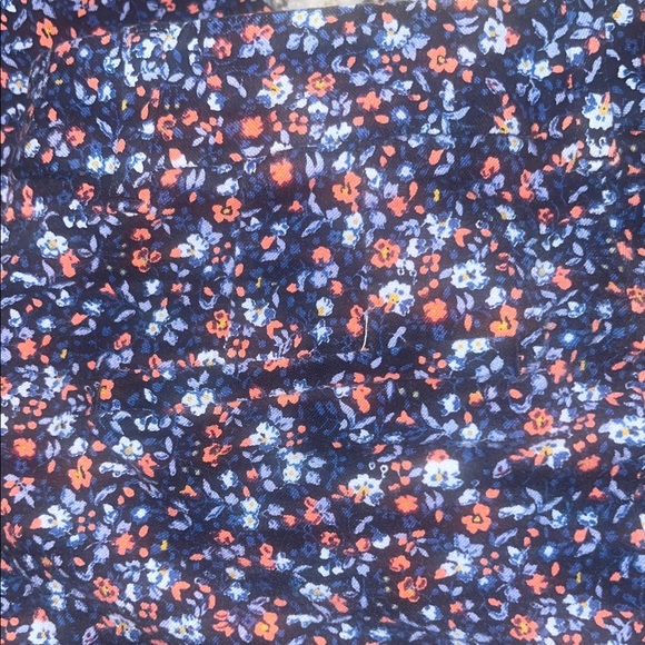 GAP Navy Floral Skinny Ankle Pants - Picture 4 of 5